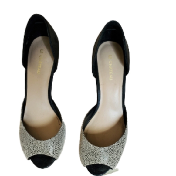 LE CHATEAU D'ORSAY LEATHER PEEP TOE PUMPS - SIZE 39 - Picture 4 of 8